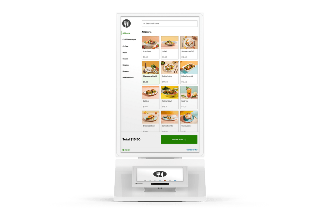 Clover Kiosk for cafés and quick-service restaurants