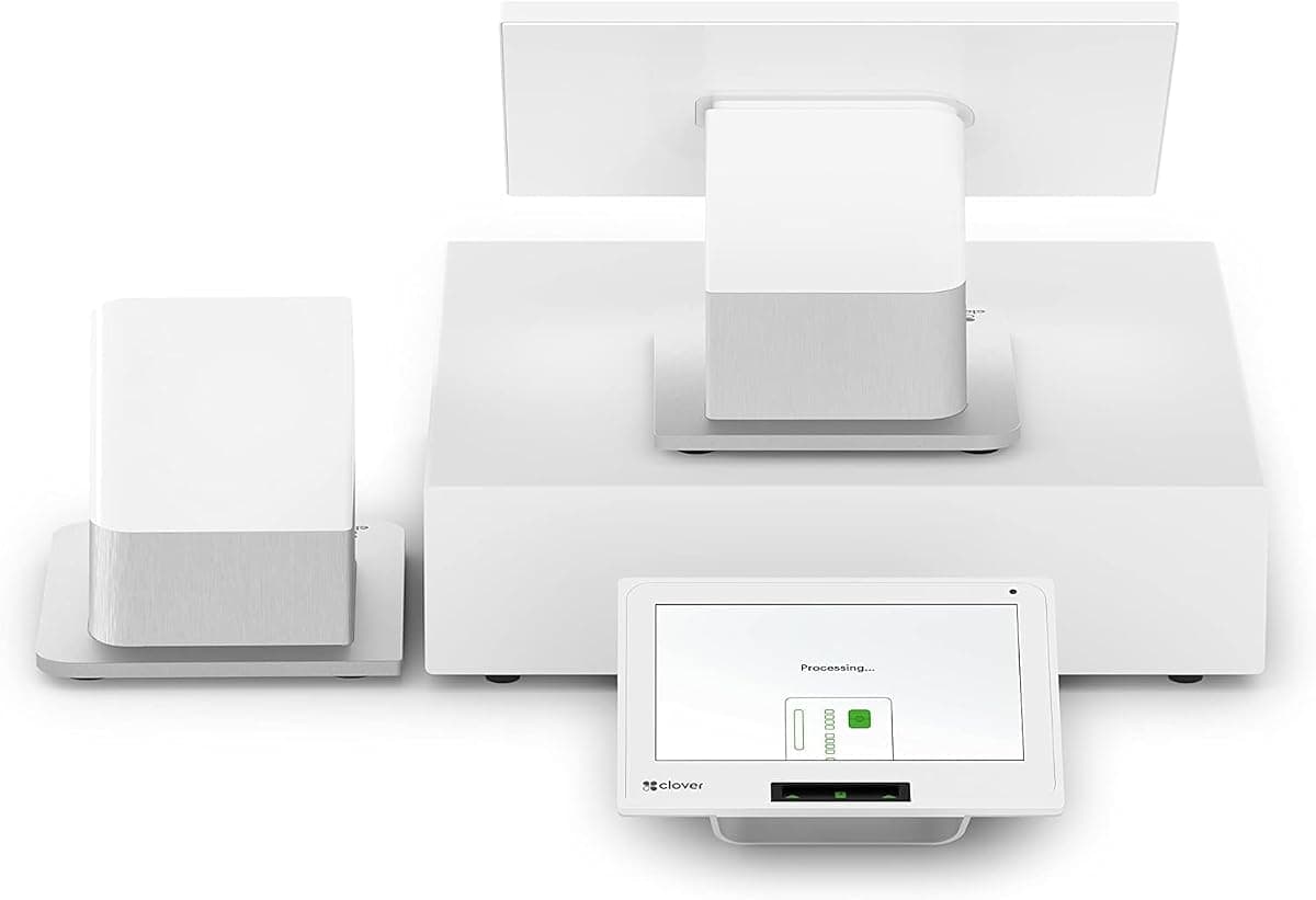 Clover Station Duo dual-display point-of-sale system ready for setup