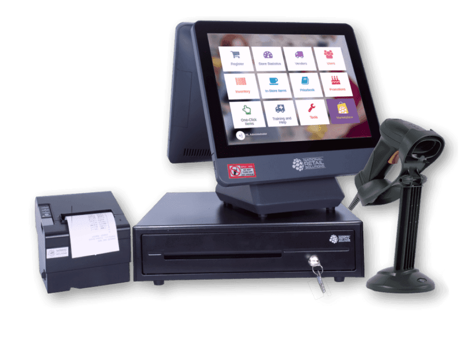 Sistema de punto de venta de mostrador todo en uno NRS POS